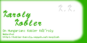 karoly kobler business card